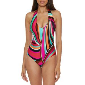 Trina Turk Women's Standard One Piece Swimsuit Bathing Suits Swoop Multicolor 4